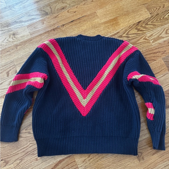 RAG & BONE Leon Oversized Striped Ribbed Cotton-Blend Sweater - Picture 7 of 7